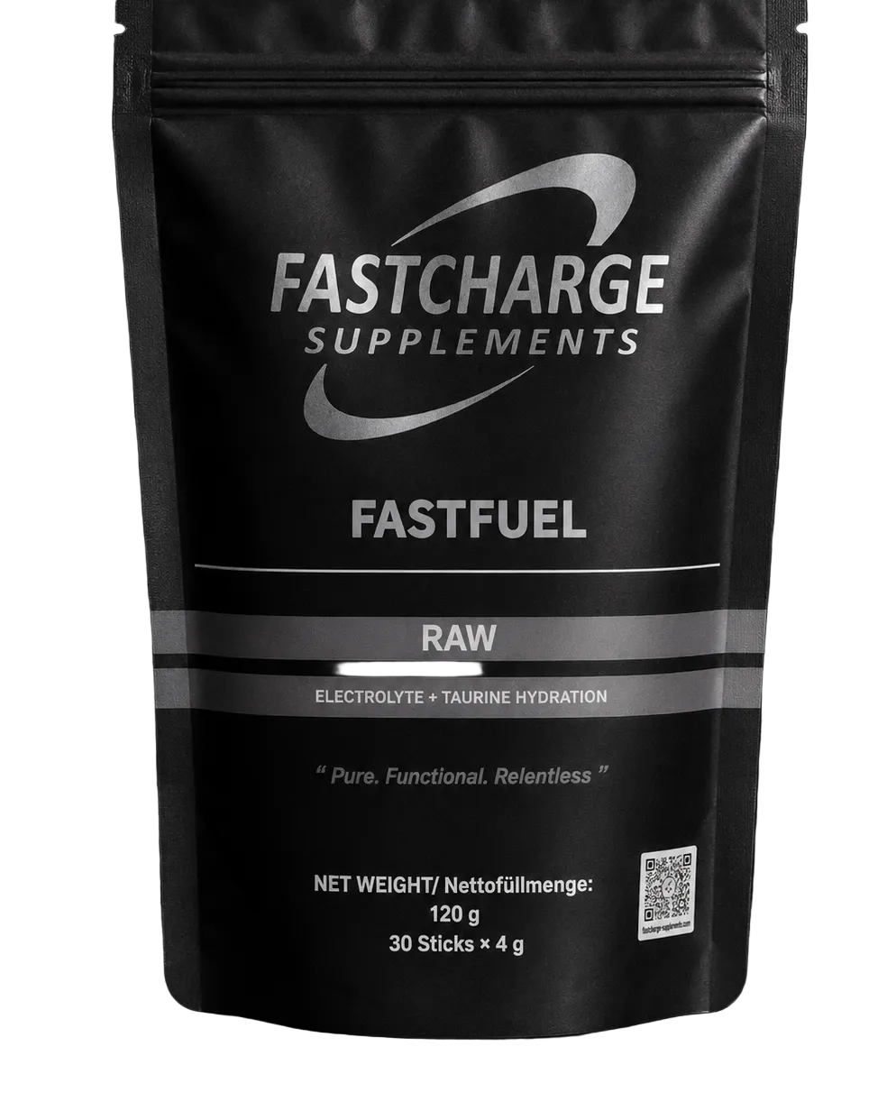 FastFuel Raw unflavoured electrolyte and taurine pouch