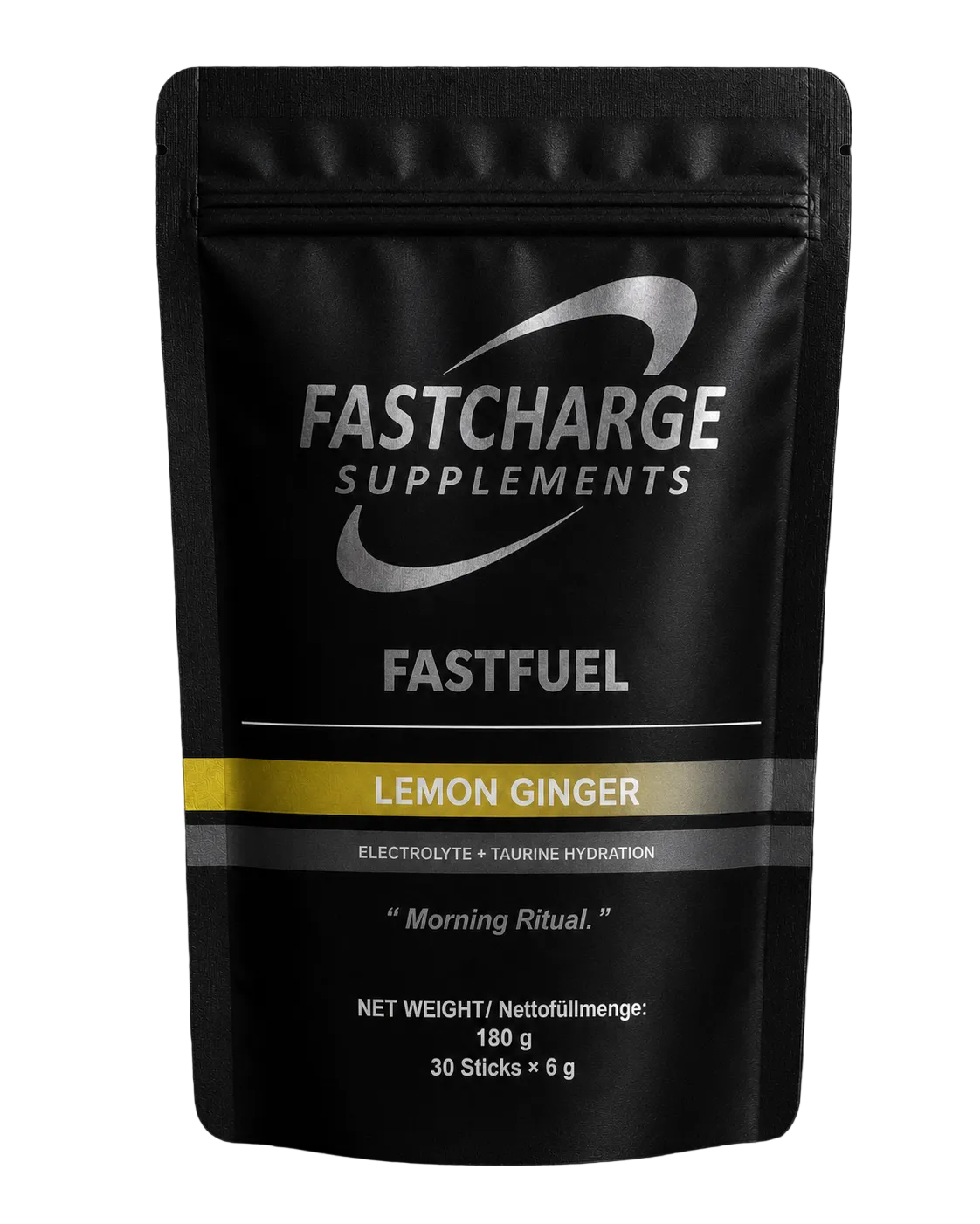FastFuel Lemon Ginger electrolyte and taurine pouch